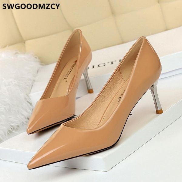 

high heels stiletto heels white high ladies office shoes party shoes red valentine chaussure mariage femme 2021, Black