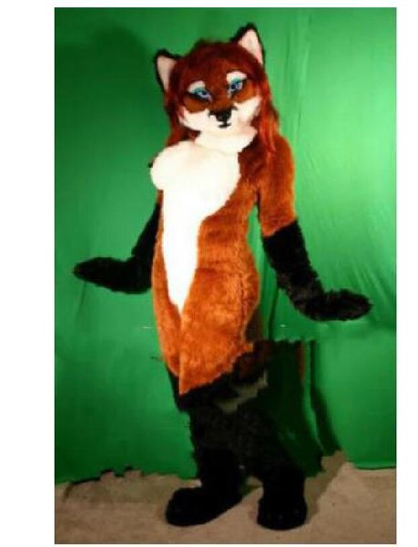 

2019 fox mascot costume fursuit suit halloween adults parade, Red;yellow