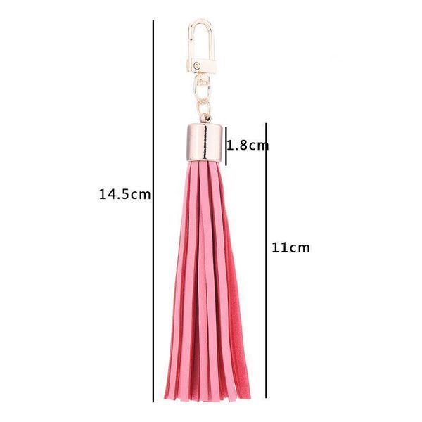 

2pcs faux leather alloy rings tassels woman diy bag phone keychain crafts accessories fringe home decor supplies pendant gifts h sqcmdp