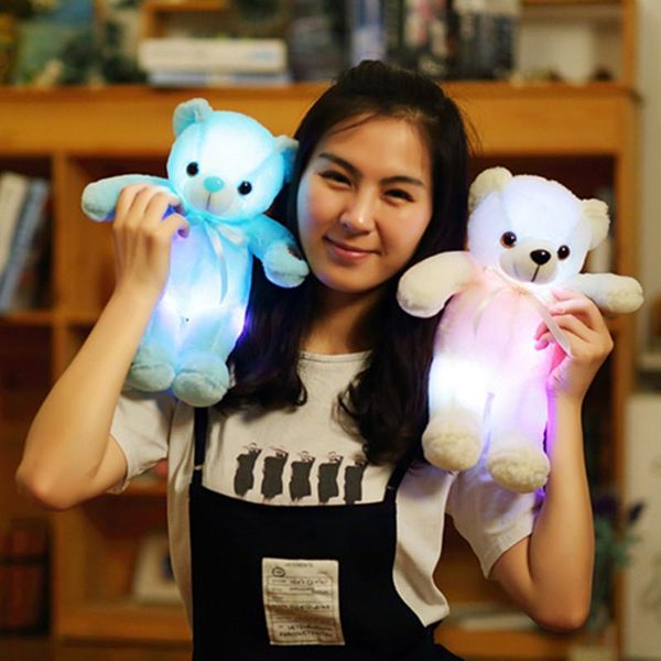 

1pc 32cm stuffed animal luminous plush toys stuffed bear teddy bear baby sleeping toy birthday gift for kid wmtrok