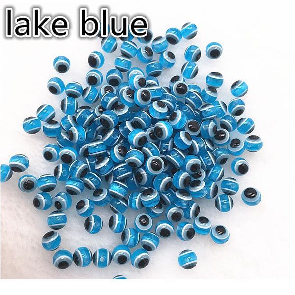 

new 50pcs 6mm charms beads round evil eye resin beads stripe spacer beads for jewelry making diy jlluaw