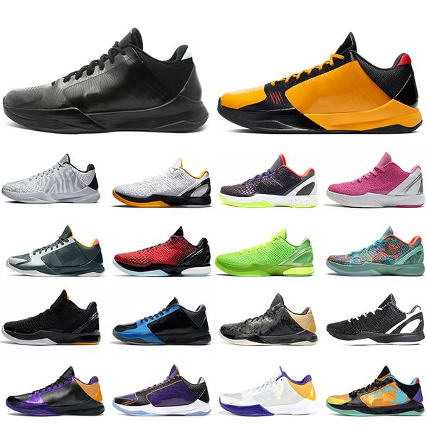 

mamba basketball shoes men 5 protro big stage chaos prelude 5 protro dark knight white mens outdoor sports trainers sneakers lakers laker, White;red