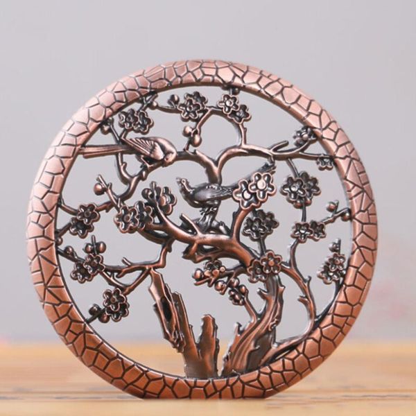 

vintage zinc alloy incense burner holder hollow incense crafts home office decoration gift 2 color