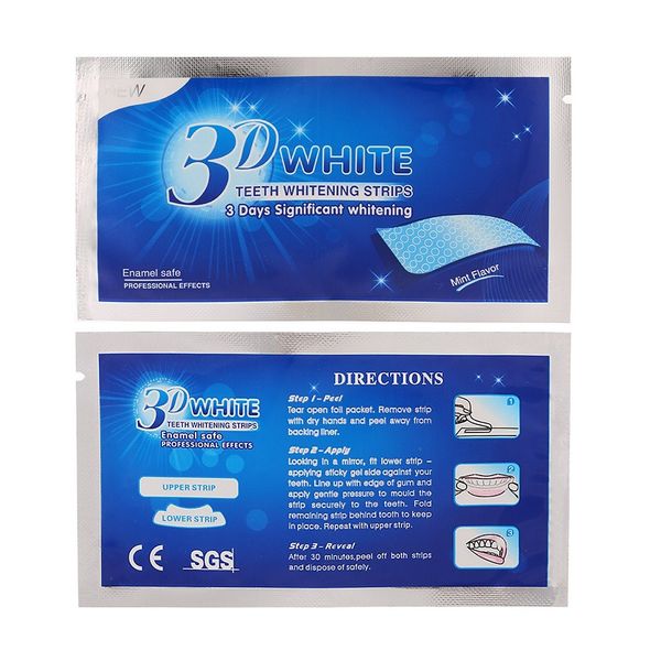 

1pc 3d teeth whitening strips teeth dental whitening cleaning double elastic gel strips dental whitening tools