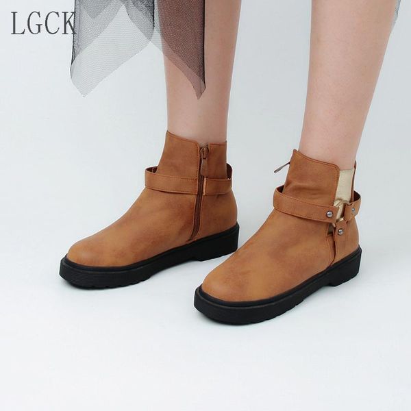 

plus size 34-43 new women casual shoes ankle boot fashion short plush spring waterproof autumn woman boots, Black
