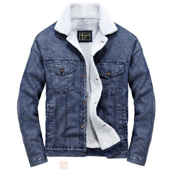 

2021 casual winter denies velo collar denim black male jean jacket size s-xxl 8tbl, Black;brown