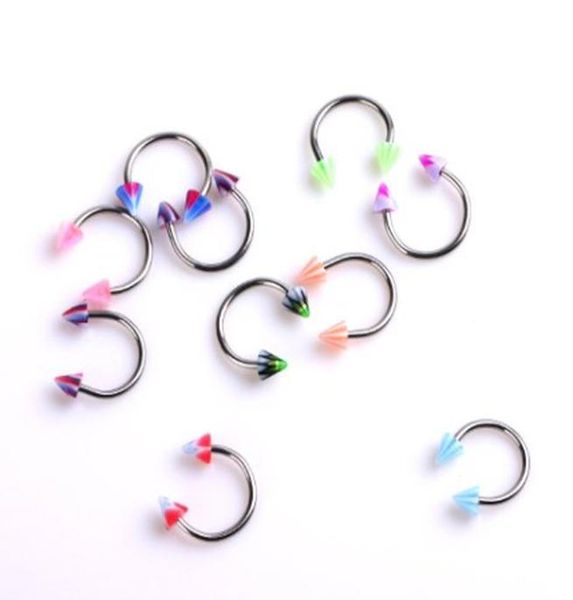 

12 шт. лот горячий нос кольца 12 мм8 мм пирсинг носа акриловый индийский носовой кольцо перегородки кольца из перегородки кольца кузовные ук, Black