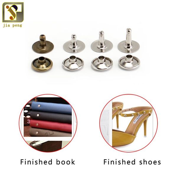 

50sets 12x8 12x10 12x12 round double rivet of metal stud nail spike for bag belt garment bracelet metal diy leathercraft shoes bbyrab