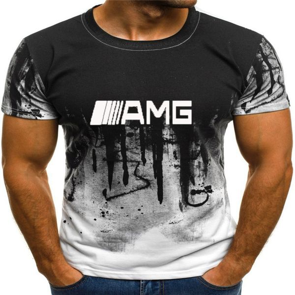 

merced benz amg men's short sve t-shirt, cotton casual lapel, breathable, tight, summer, 2021, White;black