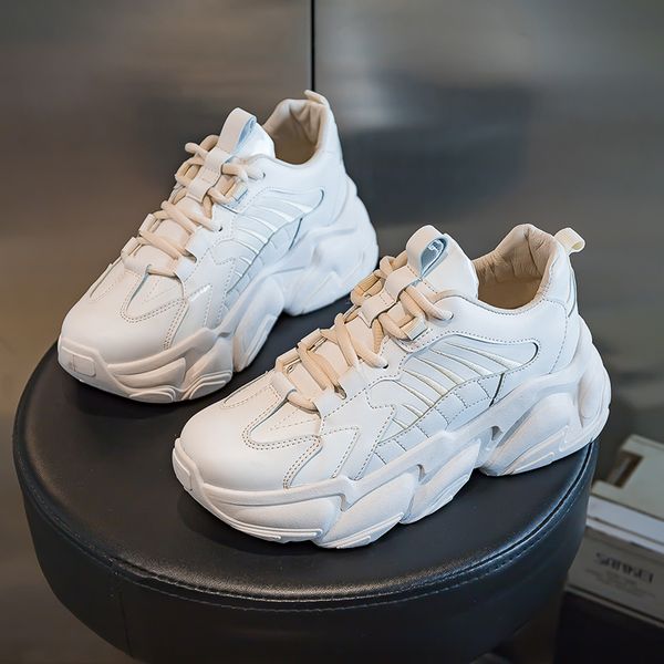 

dad shoes women's super fire thick sole ins tide autumn winter 2020 new leisure versatile increase sports student black