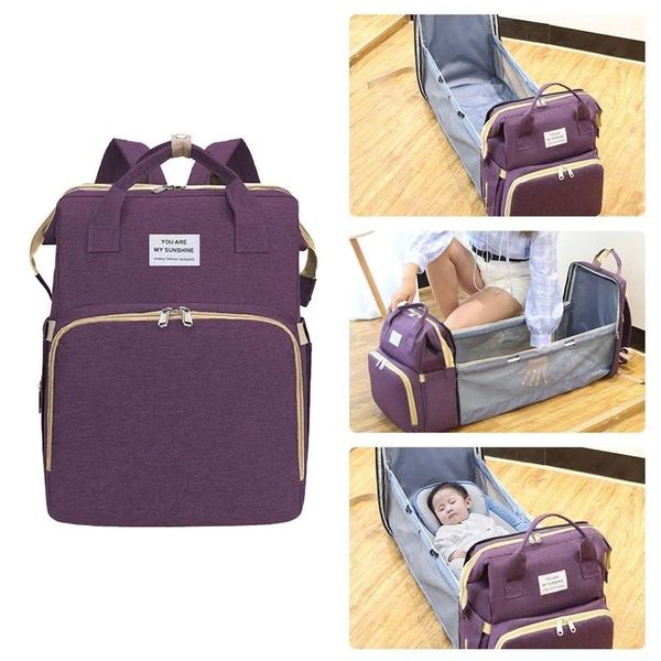 

diaper bags 2021 multifunctional portable bag folding mommy baby travel large backpack bed changing table pads outdoor mama