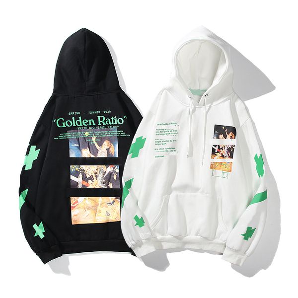 

plus cashmere fashion mens hoodies 2 color x printed black white hoodie women hooded casual harajuku pullovers streetwear hoody