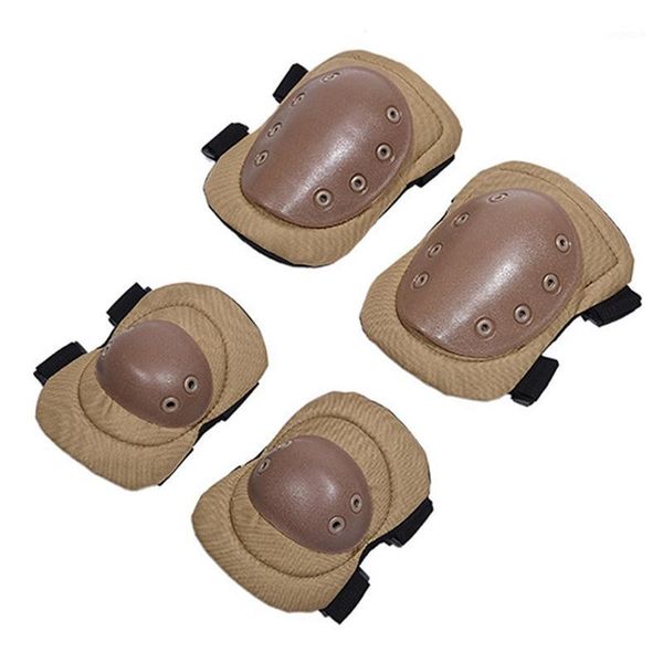 

elbow & knee pads 4pcs/set adjustable sleeve pad breathable protector outdoor sportswear accessories1, Black;gray