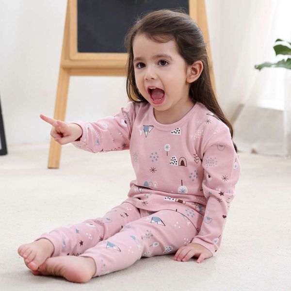 

cartoon leisure home children's cloth wear pajamas underwear set in autumn and winter of 2020 tg9u, Blue;red