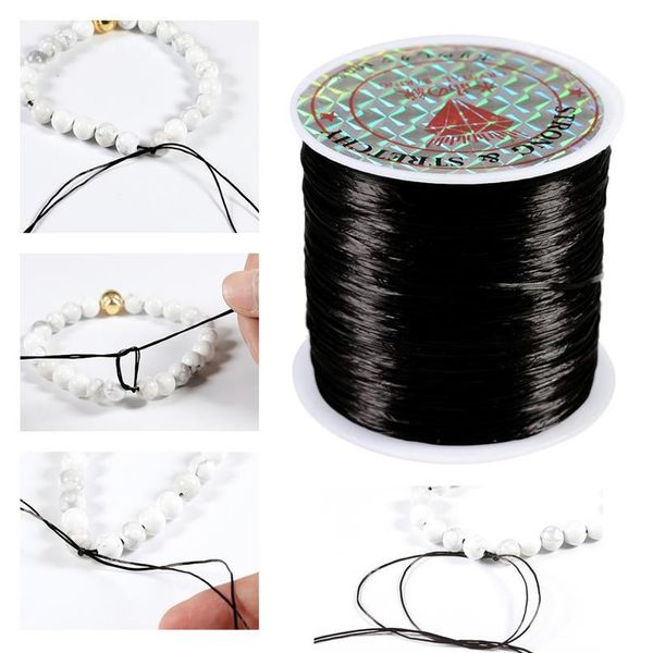 

393inch/roll strong elastic crystal beading cord 1mm for bracelets stretch thread string necklace diy jewelry making co qylnsf