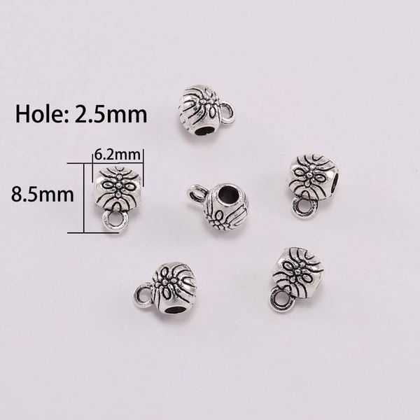 

20pcs lot clip bail beads pendant clasp necklace connector bail beads for diy jewelry making bracelet accessories h qylnuy, Silver