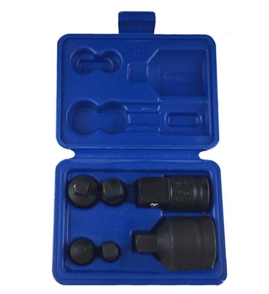 

pneumatic sleeve adapter / black phosphating multi-function multi-purpose variable side conversion joint 6pc pneumatic conversion head blue