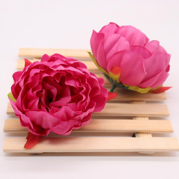 

5 шт. лот 10 см высокое качество пион цветочная головка шелковый искусственный цветок свадебные украшения diy гирлянда ремесло цветок bbyukd