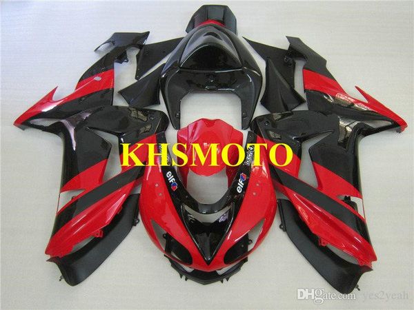 Kit carenatura moto per stampi ad iniezione per KAWASAKI Ninja ZX10R 06 07 ZX 10R 2006 2007 ABS Set carenature rosso caldo nero + regali KX11