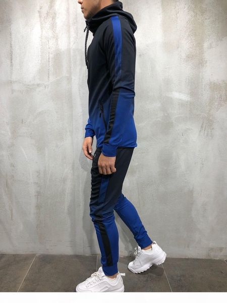 

zogaa men's sportswear two piece set mens casual hooded sports wear men's tracksuit training sweat suit men track suit -3xl sh190, Gray