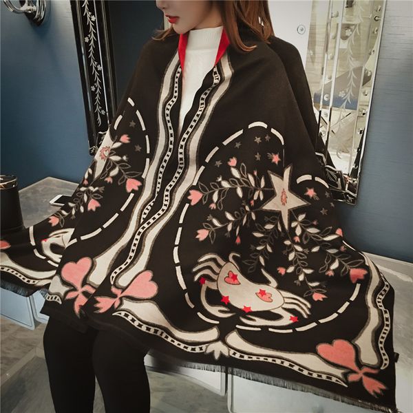 

2020 cashmere handkerchief new scarf foulard women couples borla hijab xale scarves pashmina bandana mark poncho sjaal, Blue;gray