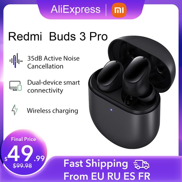 

Global version Xiaomi Redmi Buds 3 Pro TWS Bluetooth Earphones Wireless headphones 35dB ANC Dual-device Redmi Airdots 3 Prohello