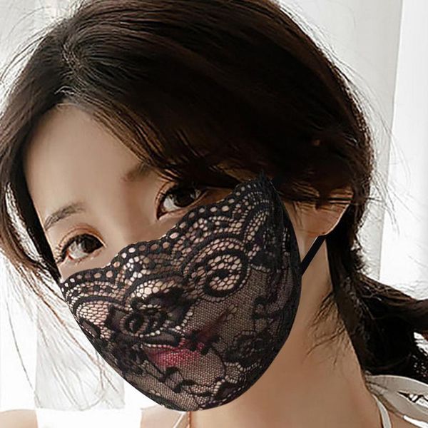 унисекс мода украшения эластичная маска кружева танцевальная вечеринка косплей ночной клуб хрустальные маски лицо кружева sqcspw, Black