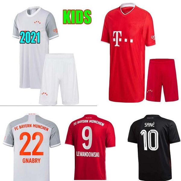 

new 2020 2021 бавария мюнхен 20 21 sane coutinho футбол джерси льюндовский хернандес coman muller футбол джерси мужчины + детский костюм, Black;yellow