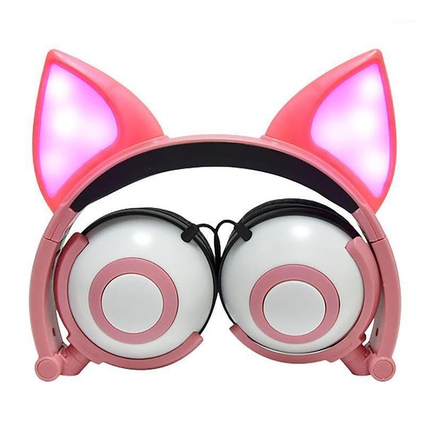 

creative cat ear headphones luminous children headphones men and women1