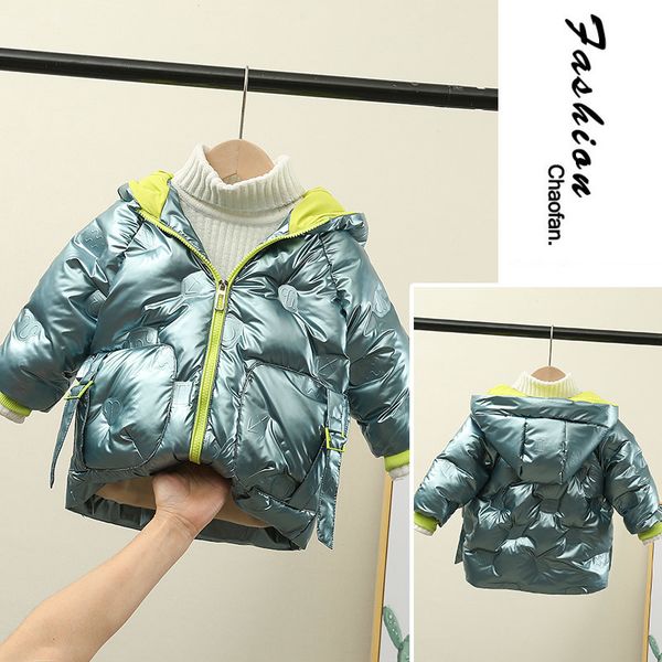 

new and down cotton padded jacket in winter boy's 2021, Blue;gray