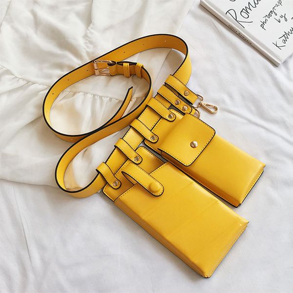 

designer-womens waist bag fashion locomotive multifunctional designer leather fanny pack solid color small female crossbody chest bags