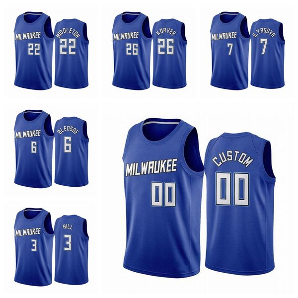 

2020/21 men giannis 34 khris antetokounmpo middleton swingman city basketball jersey milwaukee bucks blue icon edition, Black;red