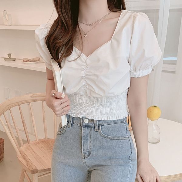 

bobokateer short white blouse women shirts summer ladies chemisier femme womens and blouses blusas mujer de moda t200502