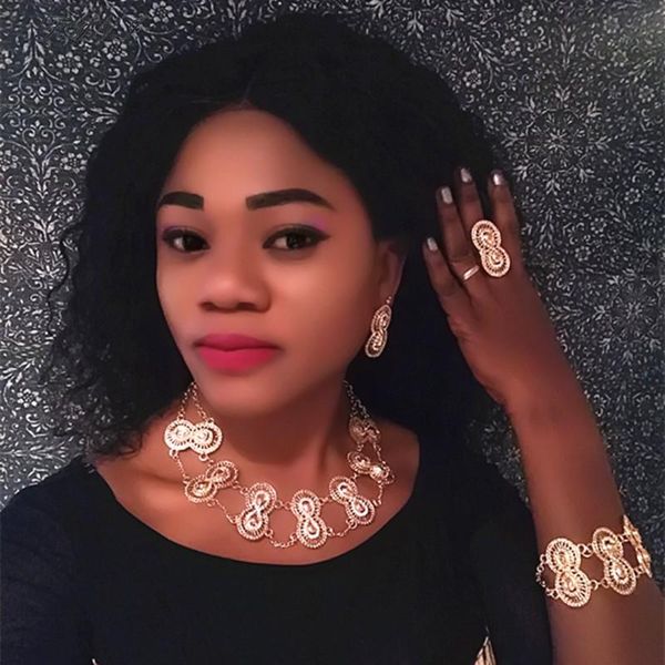 

fani fashion dubai gold colorful jewelry set brand nigerian woman wedding necklace ring bracelet earrings jewelry set wholesale, Silver