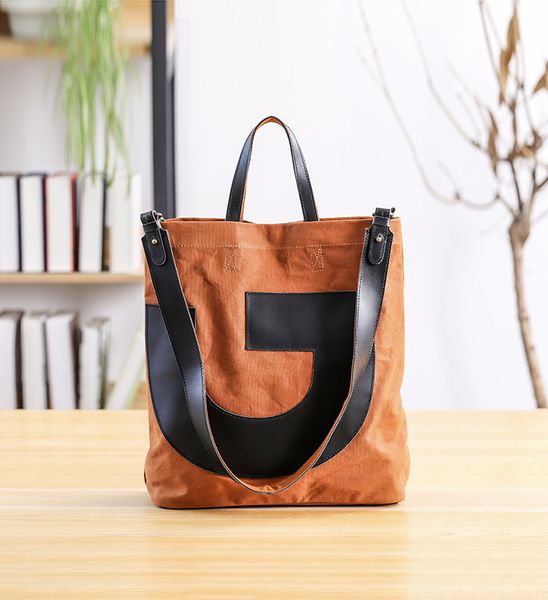 

2020 trending tote bag com lona crossbody bolsa resistente ao desgaste 56e4, Black;red