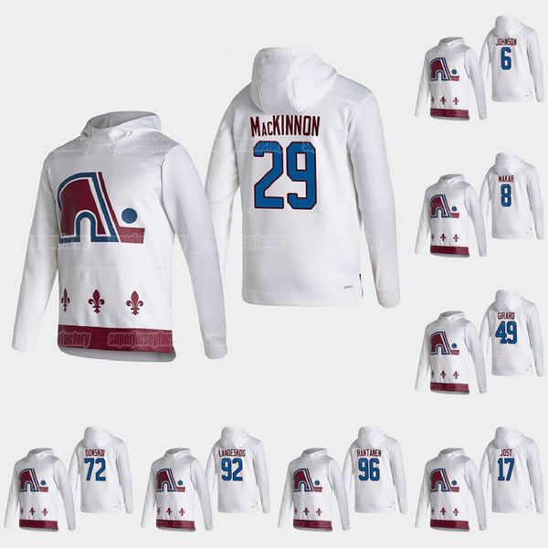 

colorado avalanche 2021 reverse retro jersey nathan mackinnon cale makar mikko rantanen gabriel landeskog samuel girard erik johnson hoodie, Black;red