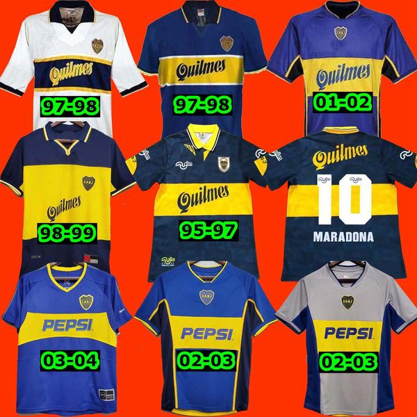 

retro diego maradona boca juniors 95 96 97 soccer jersey 1981 2001 2002 2003 2004 tevez 1997 1998 football shirts maillot camiseta de futbol, Black;yellow