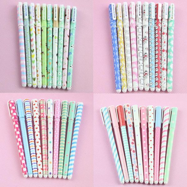 

5pieces/lot 10 pcs color pen gel pens boligrafos canetas escolar stationery school office supplies gel pen writing tools student gifts