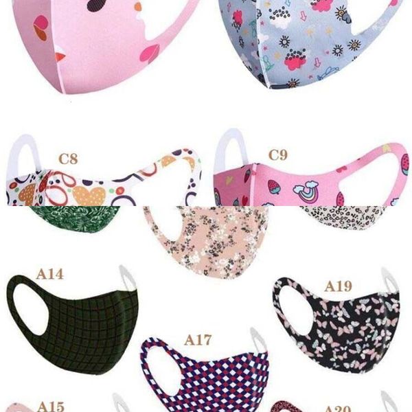 

s0vabreathable 40 designs 3d ice face silk cotton mouth cover anti-dust pollution protect flower fabric sport outdoor pa
