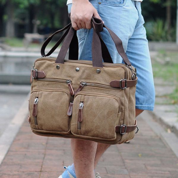 

canvas hand slung single shoulder large capacity comter rk file multi function men's