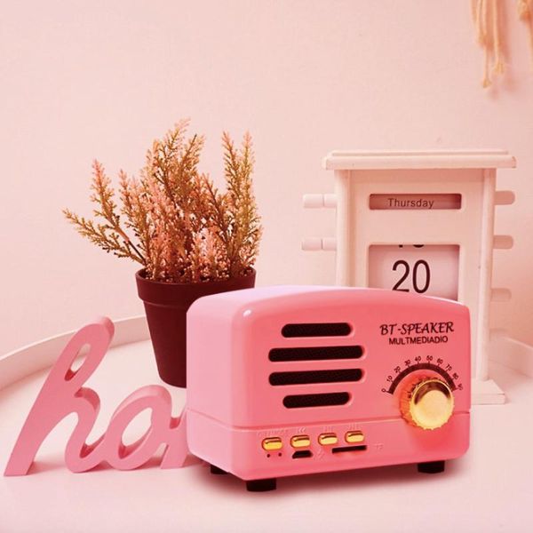 

retro wireless vintage portable bluetooth stereo speaker bass usb tf card handscalling speakers