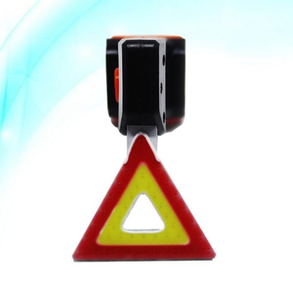

bike lights taillight usb rechargeable led rear light cycling safety with triangle warning sign shape 5 modes fit for