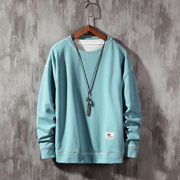 

sweater casual autumn trend loose men's long sleeve crew neck 2020, Black