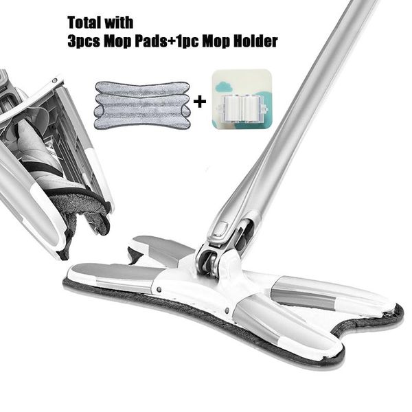 

manual extrusion floor mop hand washing flat mop with microfiber replace pads easy wringing household floor cleaning tools jllxlh