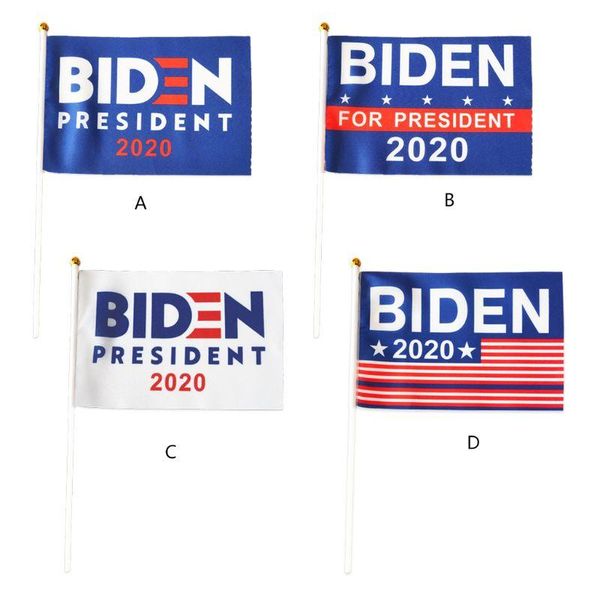 

10pcs small mini handheld waving stick flag for biden president 2020 election support democrat banner parades wmtknf mywjqq