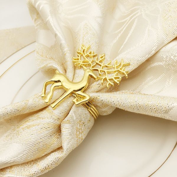 

silver color christmas fawn napkin ring l tableware ring alloy napkin ring christmas dinner decoration