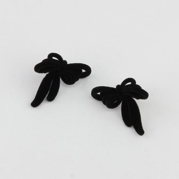 

stud multicolor flocked velvet bow earrings simple vintage hepburn for women girls jewelry gifts 40662, Golden;silver