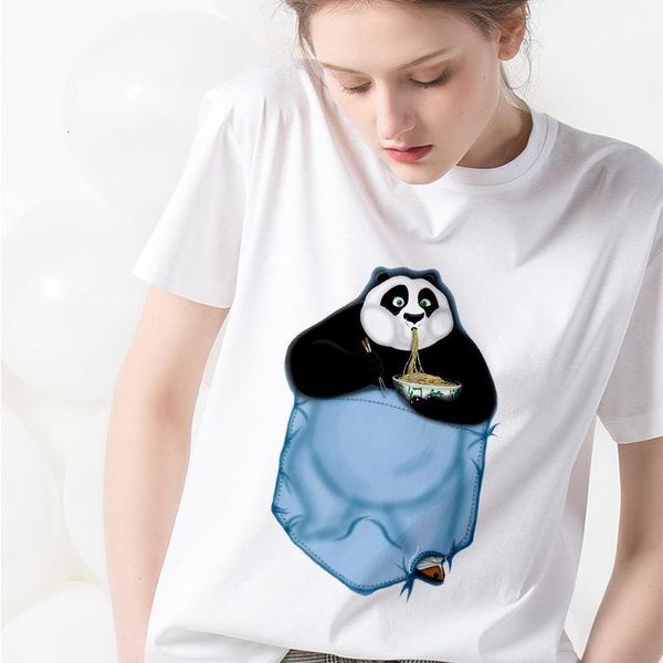 

2019 new summer tshirt pocket cute animal printed t shirt women harajuku kawaii thin section white female t-shirt clothing
