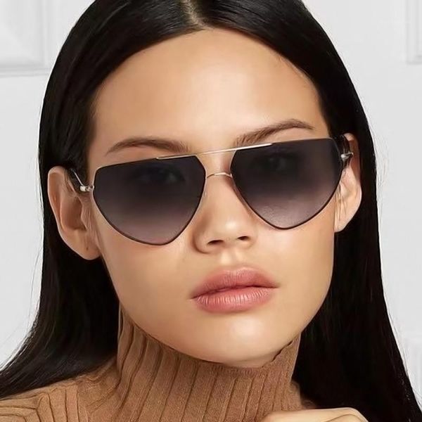 

2020 new trend large frame polygonal sunglasses ladies love ocean piece sunglasses1, White;black