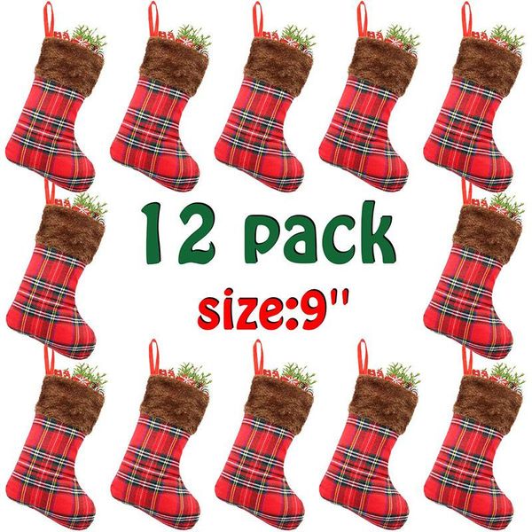 

decorate christmas stocking 22cm fabric red christmas stockings